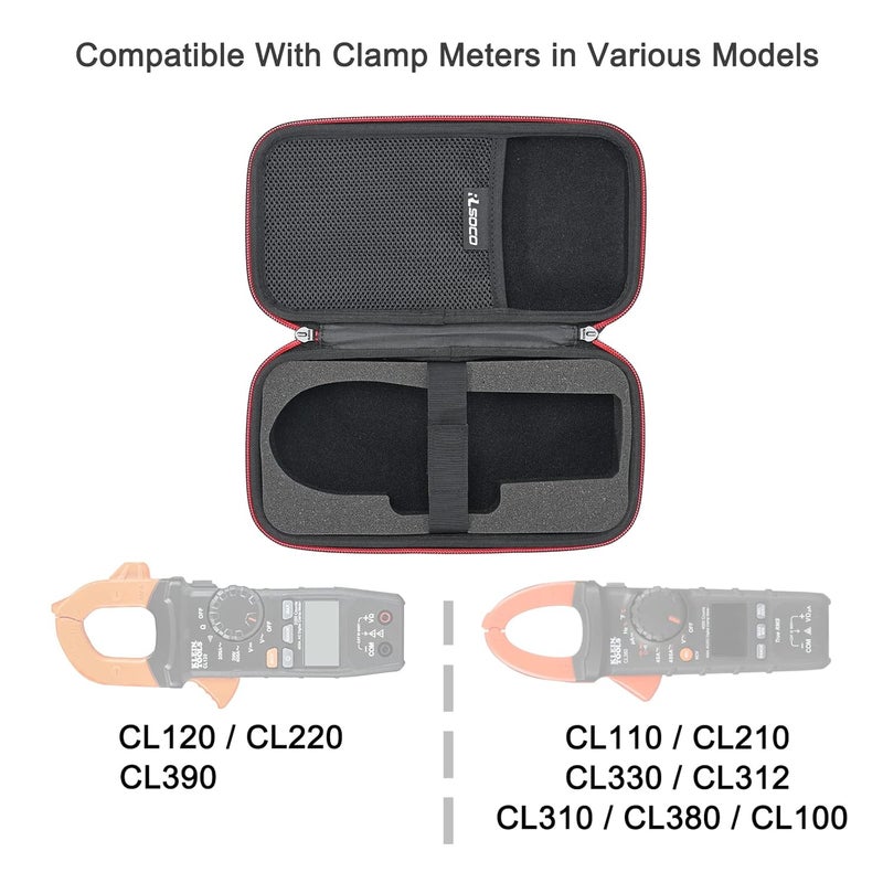 RLSOCO Hard Case for Klein Tools CL390/CL120/CL490/CL320/CL220/CL110/CL310/CL330/CL380 Digital Clamp Meter (Case Only) - Image 4